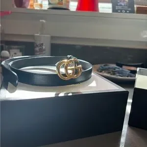 Gucci Black and Gold Belt Luxurious Accessory